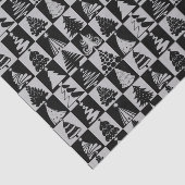 Silver- en Black-kerstboomvakantie Tissuepapier (Detail)