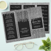 Silver en Black Menu & Pricing (Voorkant /achterkant)