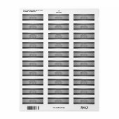 Silver en Black Metal Search Address Etiket (Full Sheet)