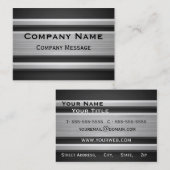 Silver en Black Metal Watch Business Adverteren Visitekaartje (Voorkant / Achterkant)