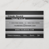 Silver en Black Metal Watch Business Adverteren Visitekaartje (Achterkant)