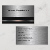 Silver en Black Professional Business Visitekaartje (Voorkant / Achterkant)
