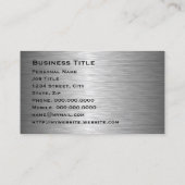 Silver en Black Professional Business Visitekaartje (Achterkant)