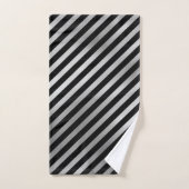 Silver- en Black Stripes met aangepaste naam Bad Handdoek (Handdoek)