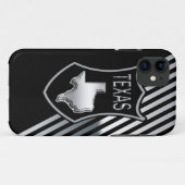 Silver en Black Texas Case-Mate iPhone Case (Achterkant (horizontaal))
