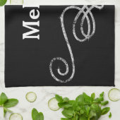 Silver en Black Theedoek (Gevouwen)