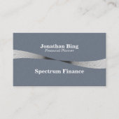 Silver en Black Wave Business Finance Law Visitekaartje (Voorkant)