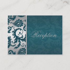 Silver en Blauwgroen Damask II-behuizing Kaart
