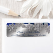 Silver- en Blue Crystal Snowflake Winter Labels (Insitu)
