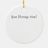 Silver en Blue Disco Ball Mirror Ornament (Achterkant)