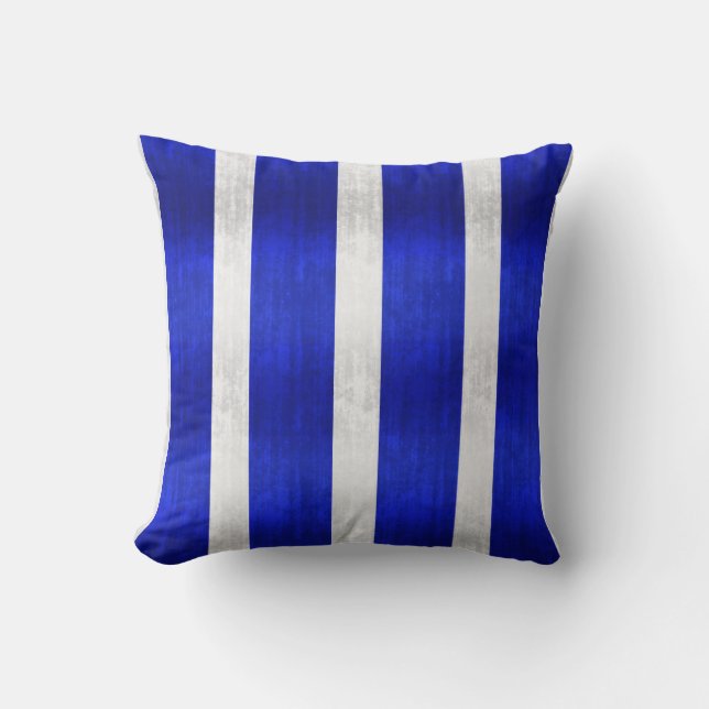 Silver- en Blue-faux-folie Kussen (Voorkant)