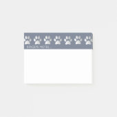 Silver- en Blue Paw-afdrukken Post-it® Notes (Voorkant)