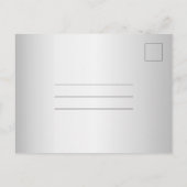 Silver en Blue Quinceanera bewaren de datum Briefkaart (Achterkant)