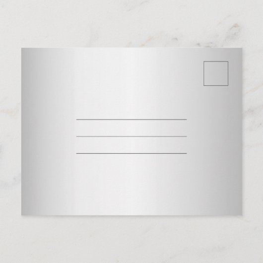 Silver en Blue Quinceanera bewaren de datum Briefkaart (Achterkant)