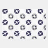 Silver- en Blue-Waterverf bomen en siervoorwerpen Inpakpapier Vel (Voorkant 2)