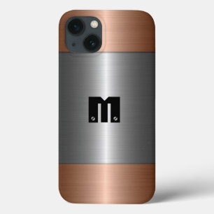 Silver en Bronze Roestvrij staal Metaal Case-Mate iPhone Case