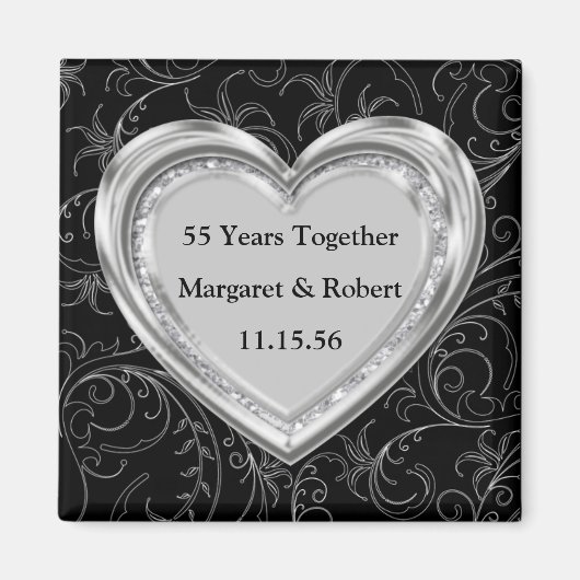 Silver en Diamonds Jubileum Magneet (Voorkant)