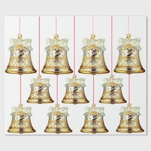 Silver- en Gold Bells-pakpapier Cadeaupapier (Vlak)