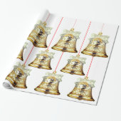 Silver- en Gold Bells-pakpapier Cadeaupapier (Uitgerold)