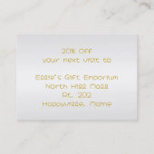 Silver en Gold Big Bow Cadeau Kaart Certificaten (Achterkant)