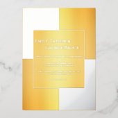Silver en Gold Classy Luxury Chic Modern Wedding Folie Uitnodiging (Voorkant)