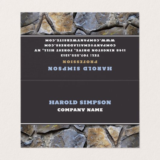 Silver- en Gold-effecten Dubbele Loyaliteit Visitekaartje (Buitenkant ongevouwen)