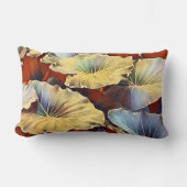 Silver en Gold Elephant Ear Plant Leaves Pattern Kussen (Voorkant)