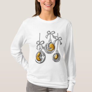 Silver- en Gold Festive-kerstabel T-shirt
