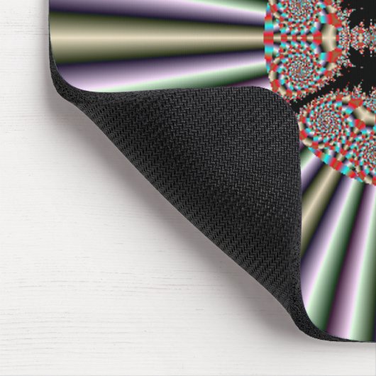 Silver en Gold Fractal Mousepad Muismat (Hoek)