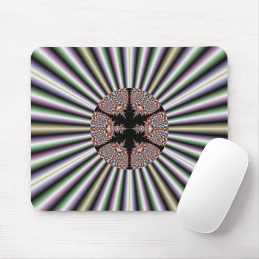 Silver en Gold Fractal Mousepad Muismat (Met muis)