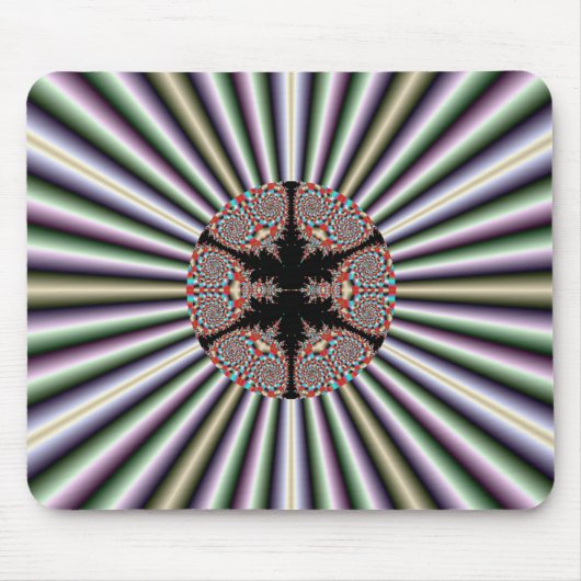 Silver en Gold Fractal Mousepad Muismat (Voorkant)