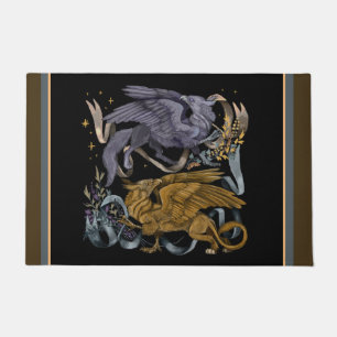 Silver en Gold Griffin Deurmat