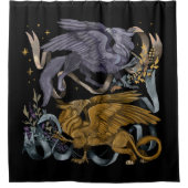 Silver en Gold Griffin Douchegordijn (Voorkant)