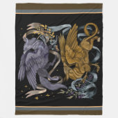 Silver en Gold Griffin Fleece Deken (Voorkant)