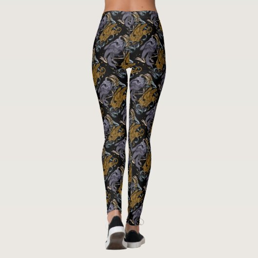 Silver en Gold Griffin Pattern Leggings (Achterkant)