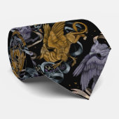 Silver en Gold Griffin Pattern Stropdas (Opgerold)