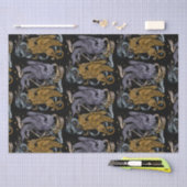Silver en Gold Griffin Pattern Tissuepapier (Craft)
