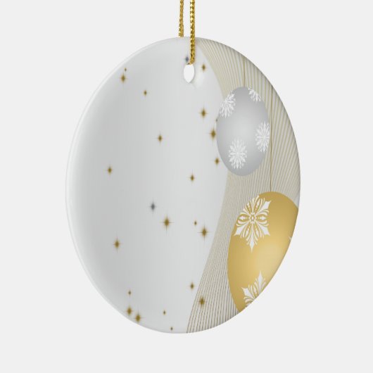 Silver en Gold Keramisch Ornament (Rechts)