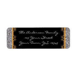 Silver- en Gold-kerstabel Etiket