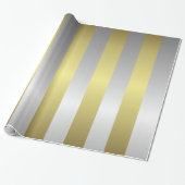 Silver en Gold Kerstmis Cadeaupapier (Uitgerold)