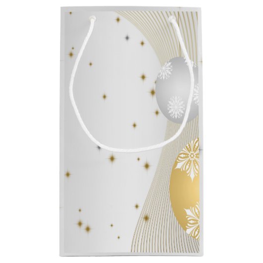 Silver en Gold Kerstmis Klein Cadeauzakje (Achterkant)