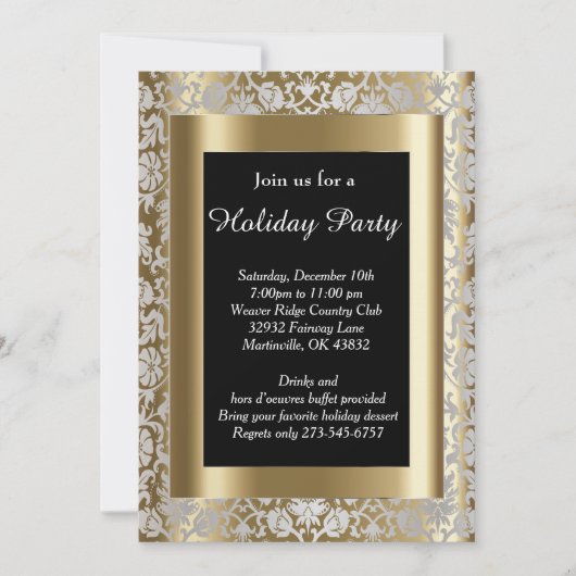 Silver- en Gold-kerstvakantieboom Kaart (Voorkant)