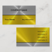 Silver en Gold Luxury Metal Visitekaartjes (Voorkant / Achterkant)
