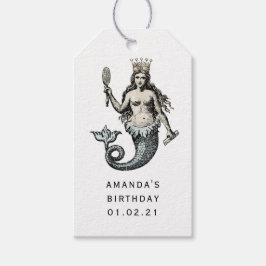  Silver en Gold Mermaid Cadeaulabel