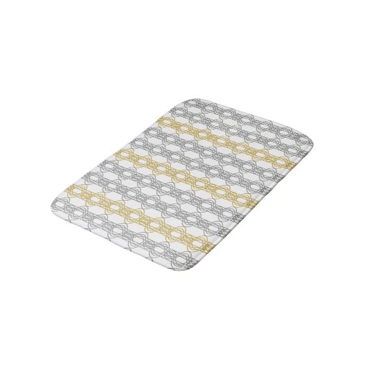 Silver en Gold Pattern Bath Mat (Gekanteld)