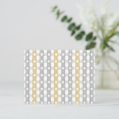 Silver en Gold Pattern Briefkaart (Staand voorkant)