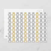Silver en Gold Pattern Briefkaart (Voorkant / Achterkant)
