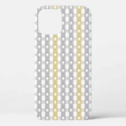Silver en Gold Pattern Case-Mate iPhone Case (Achterkant)