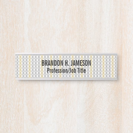 Silver en Gold Pattern Deurbordje (Voorkant)