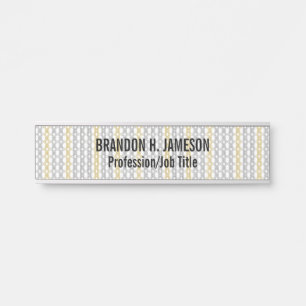 Silver en Gold Pattern Deurbordje